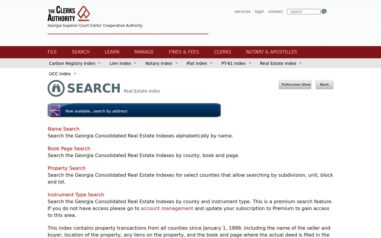 Suwanee people search in the GSCCCA deed index